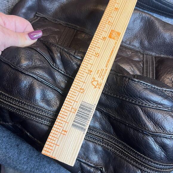 Sigrid Olsen Hobo Shoulder Handbag Brown Leather Pockets Magnetic Classic Lined - Picture 10 of 11